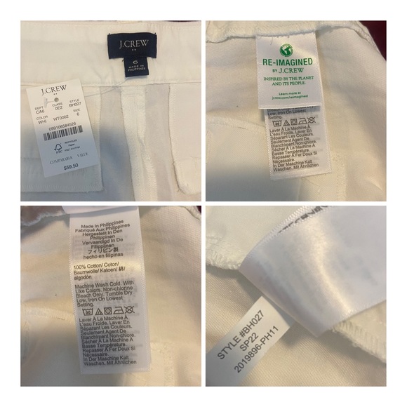 NWT Scallop Hem Shorts White JCrew Factory - Picture 12 of 13